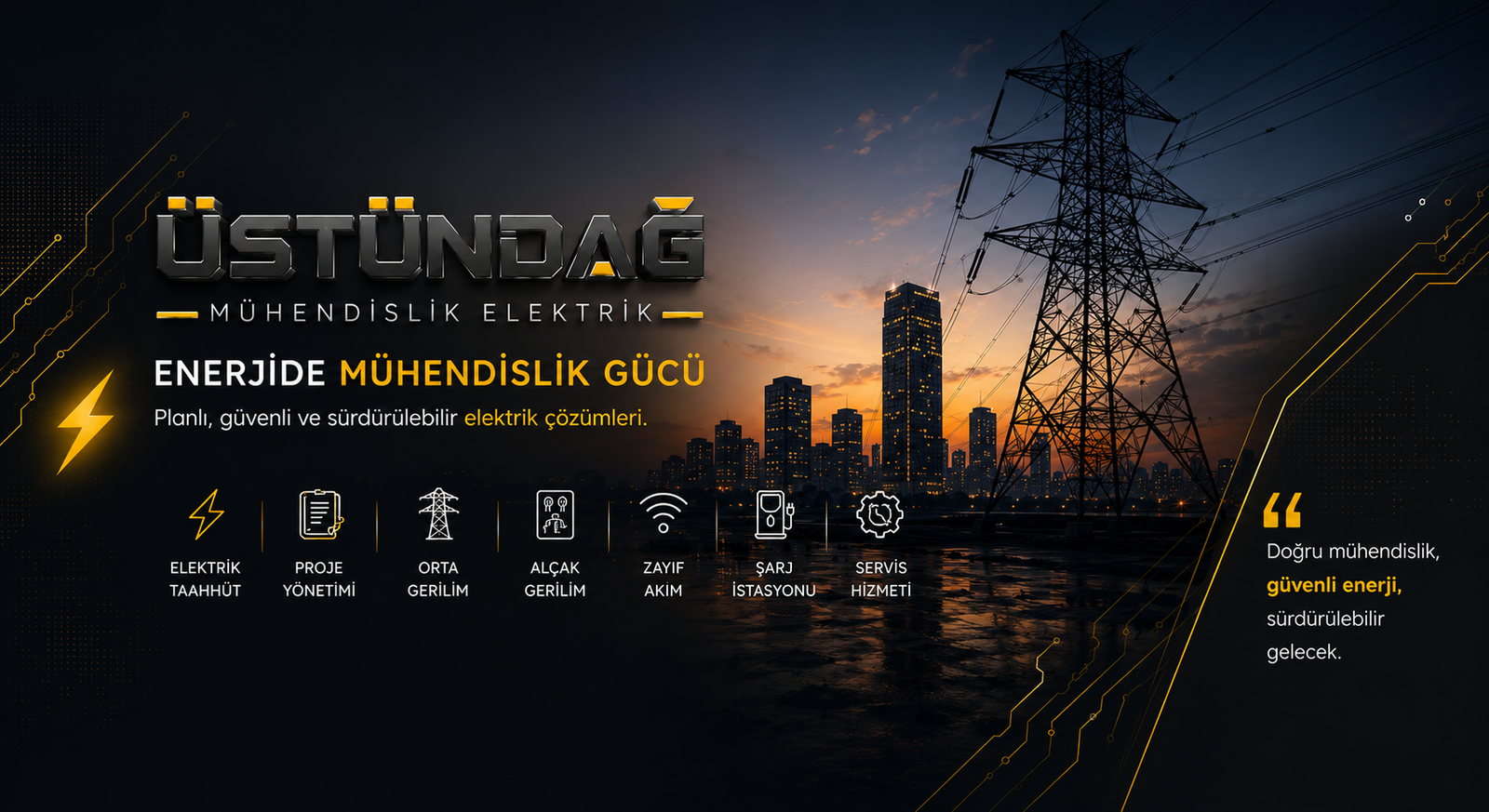 Üstündağ Mühendislik slider görseli